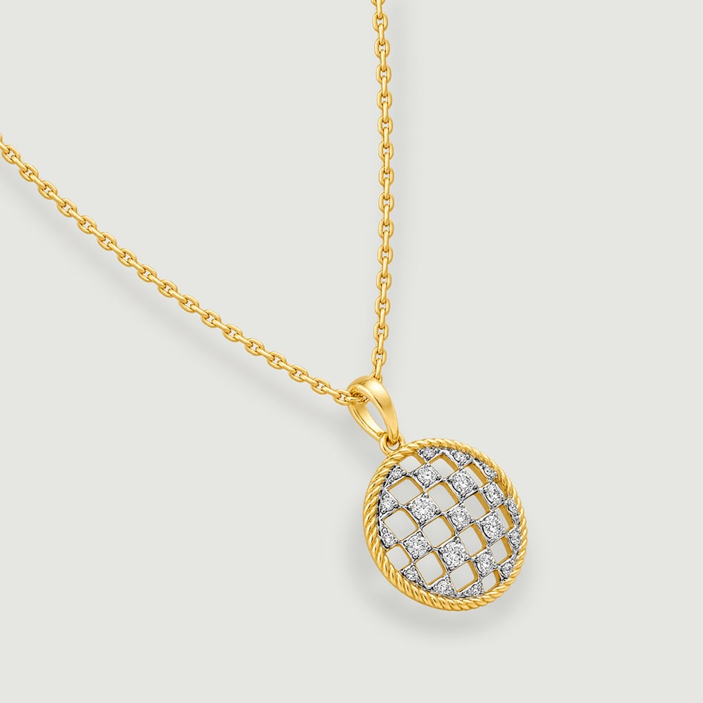 Bold Geometric Gold Pendant,,hi-res thumbnail 4