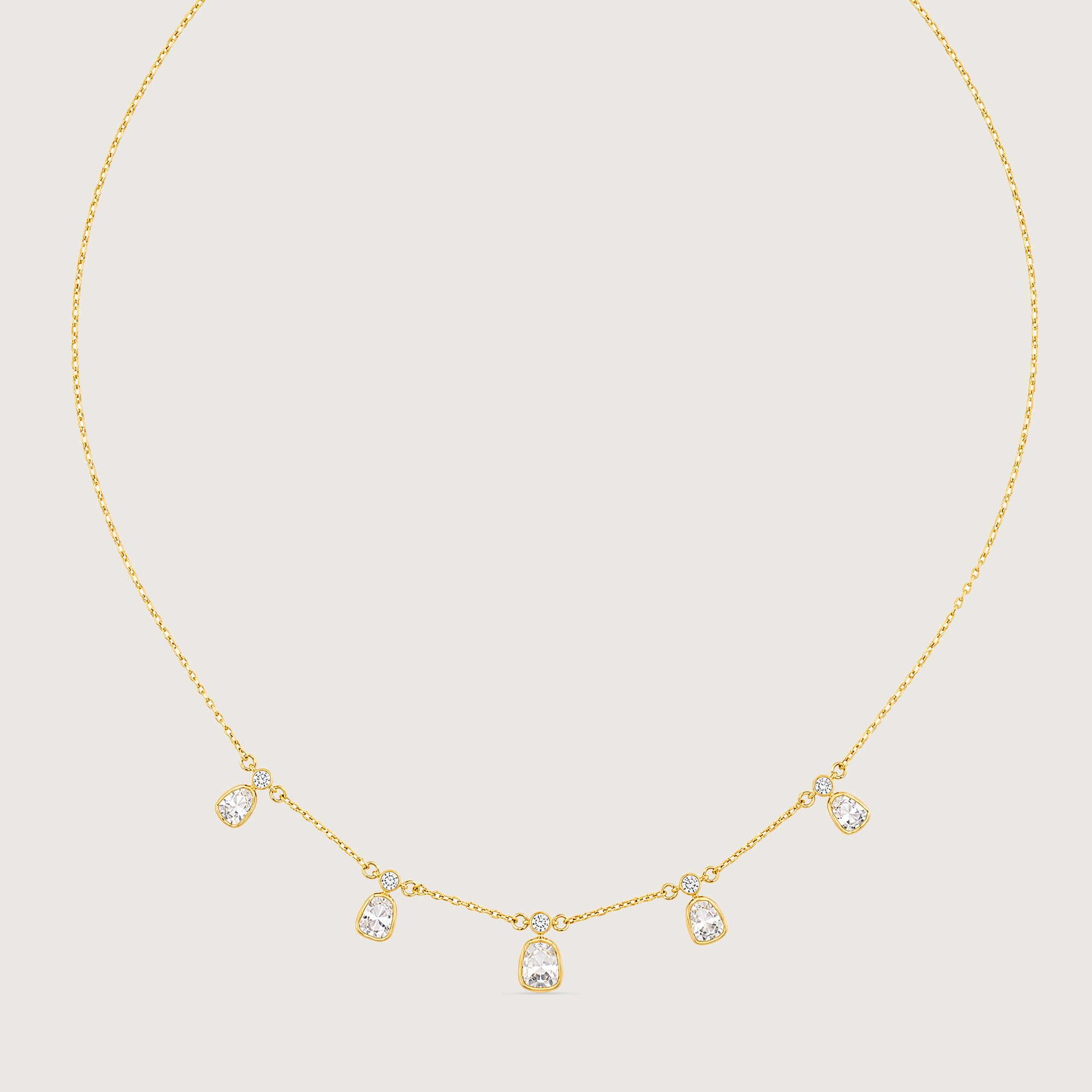 Graceful Drape Polki Diamond Necklace,,hi-res thumbnail 4