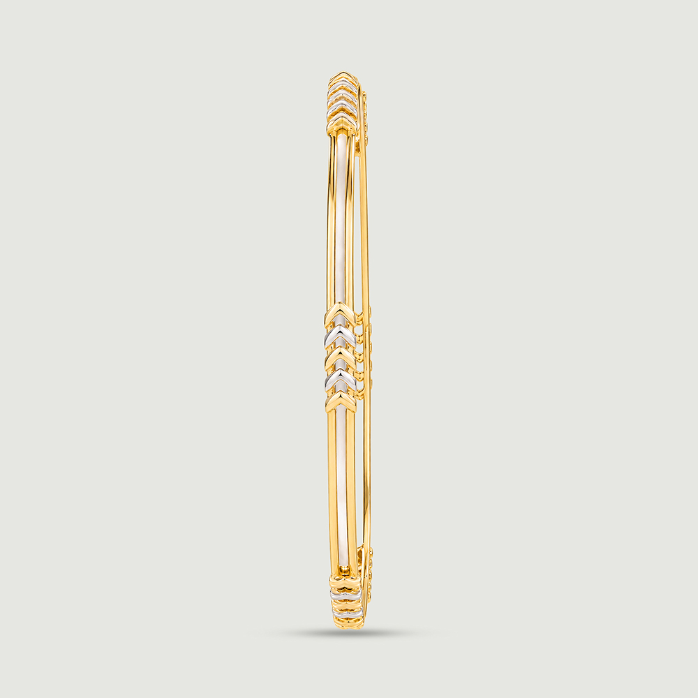 Sleek Directional Gold Bangle,,hi-res thumbnail 3