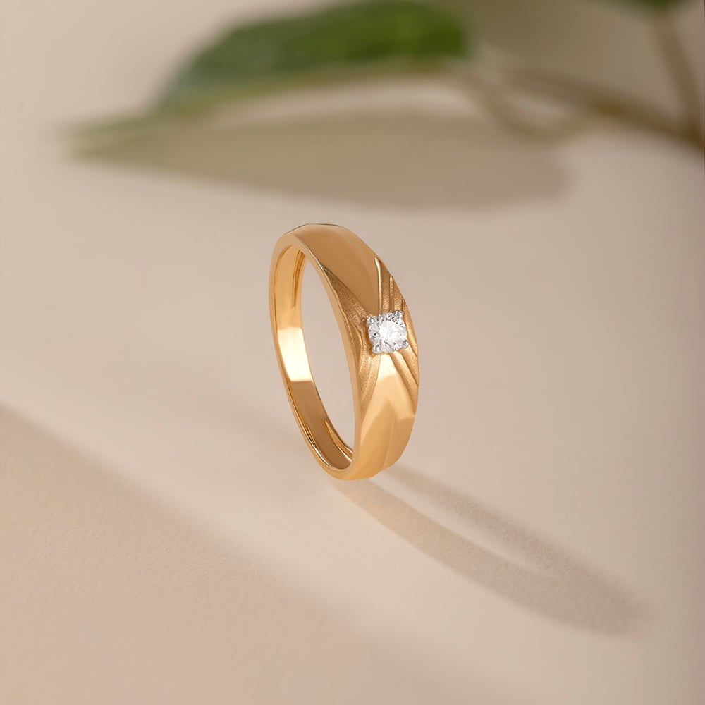 Smooth Moves Gold & Diamond Ring for Men