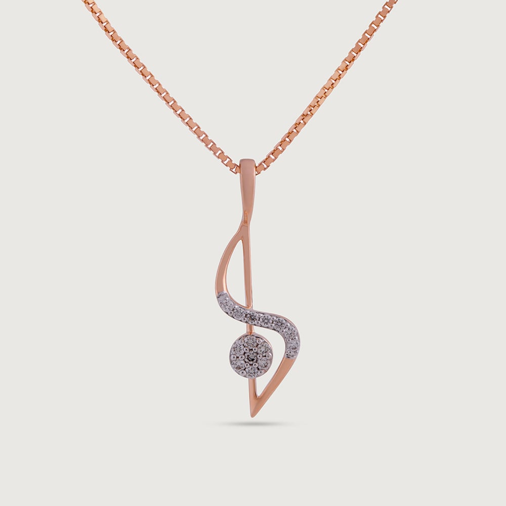 Graceful Twist Gold & Diamond Pendant,,hi-res thumbnail 4