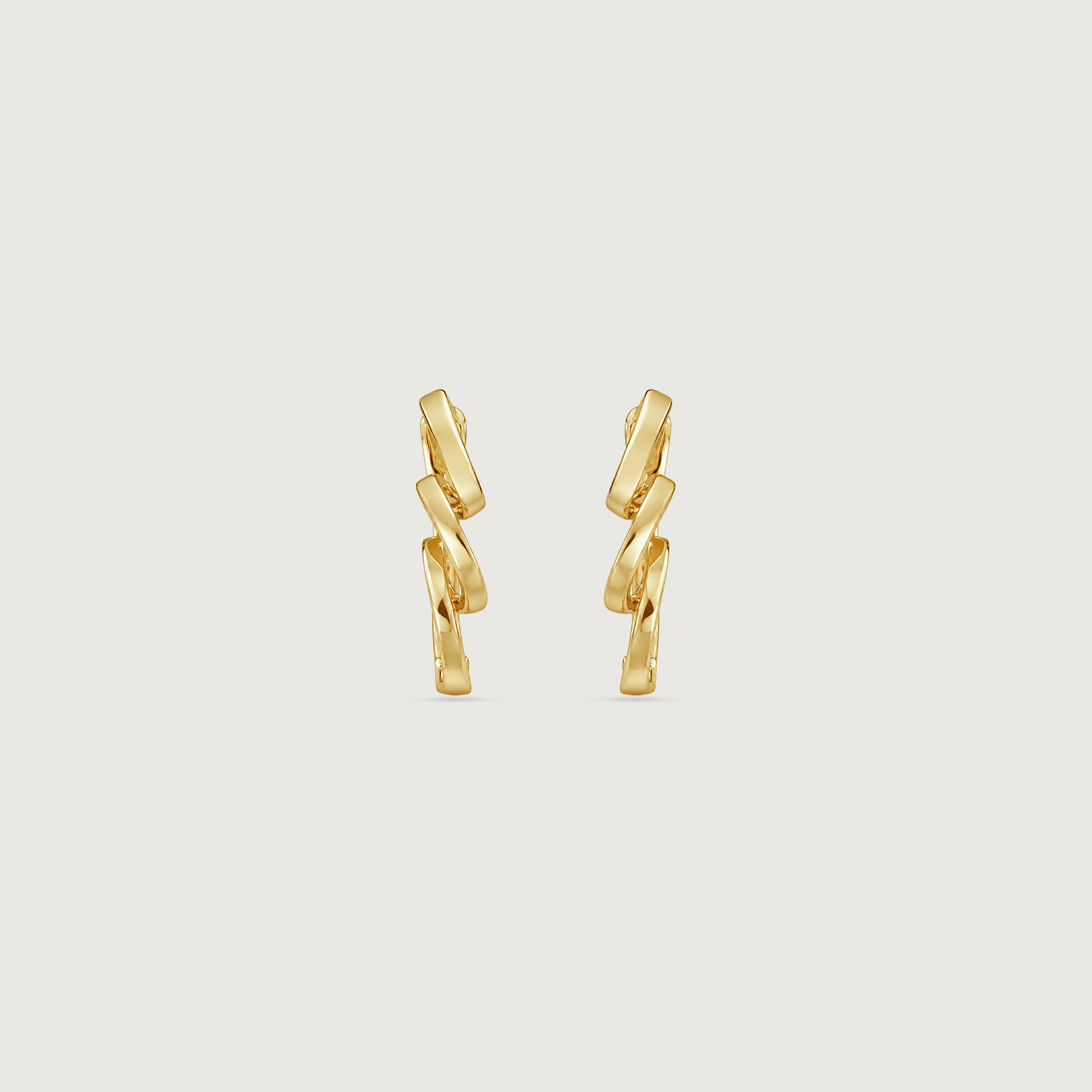 Playful Spiral Gold Hoop Earrings,,hi-res thumbnail 3