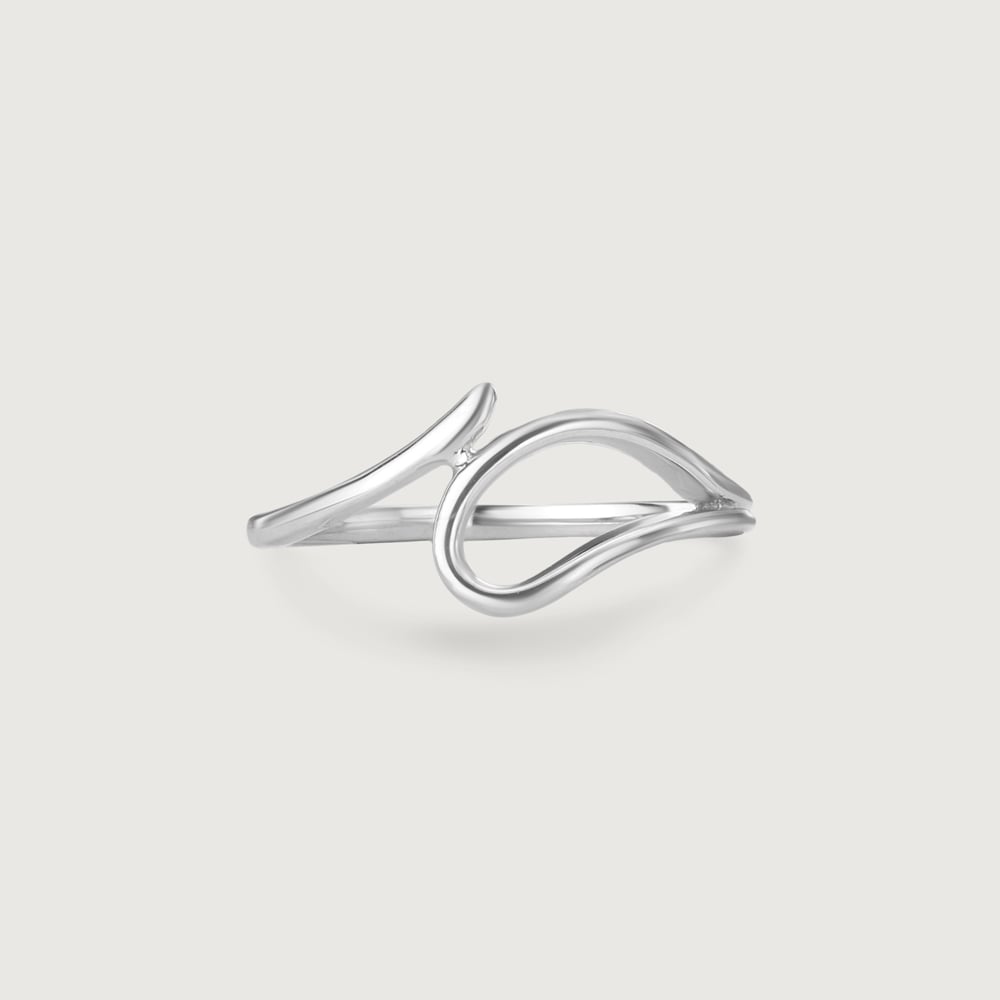 Minimal Curved Silver Ring,,hi-res thumbnail 4