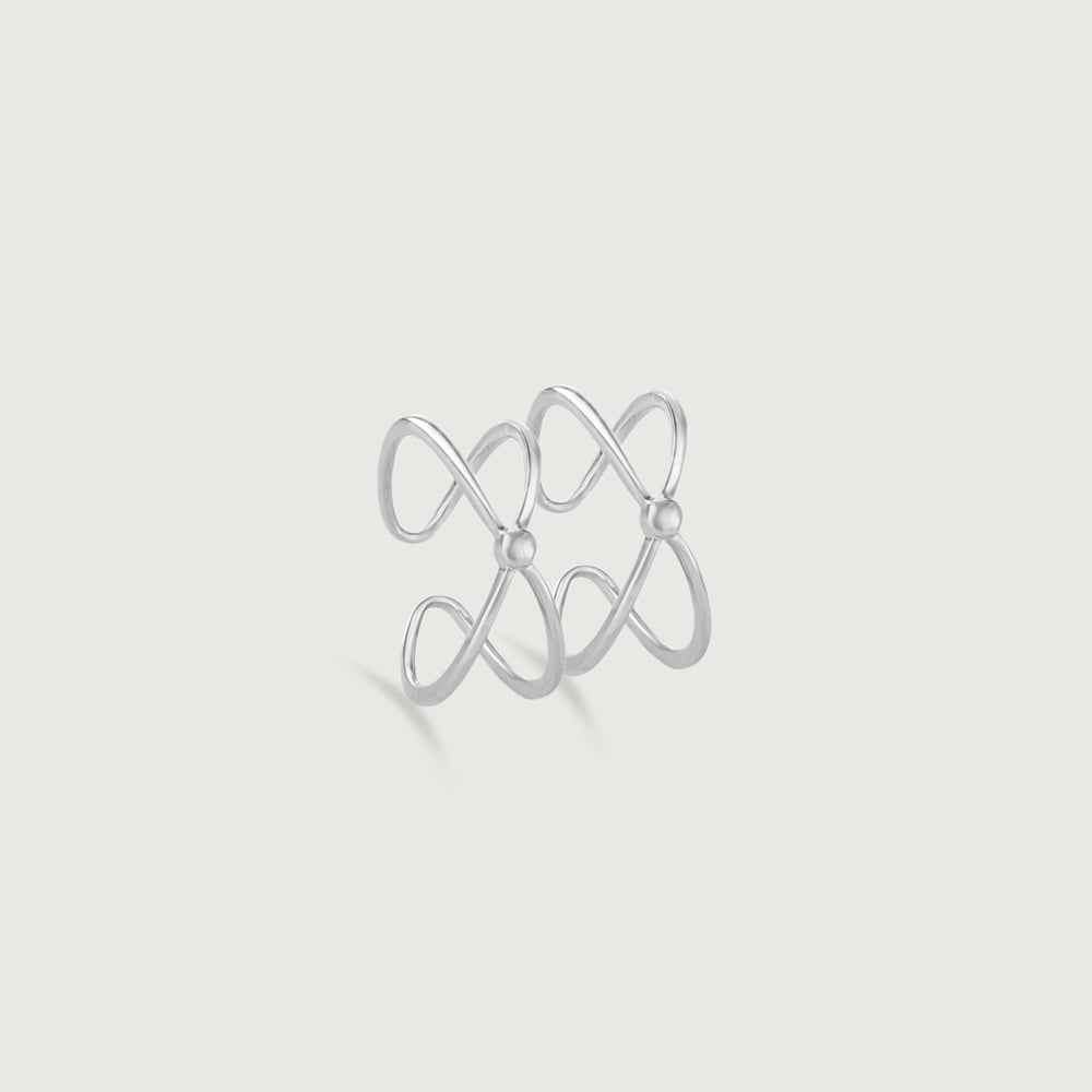 Modern Cross Silver Toe Rings,,hi-res thumbnail 4
