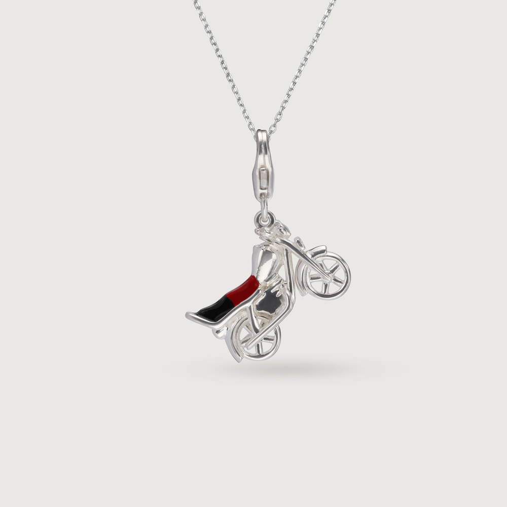 Easy Rider Motorcycle Silver Charm,,hi-res thumbnail 2