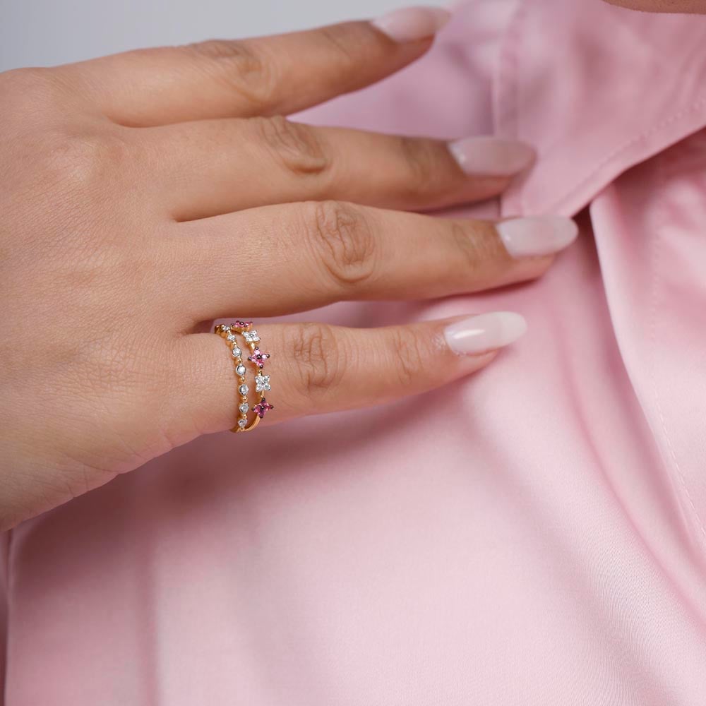 Rosette Rhythm Diamond Ring,,hi-res thumbnail 2