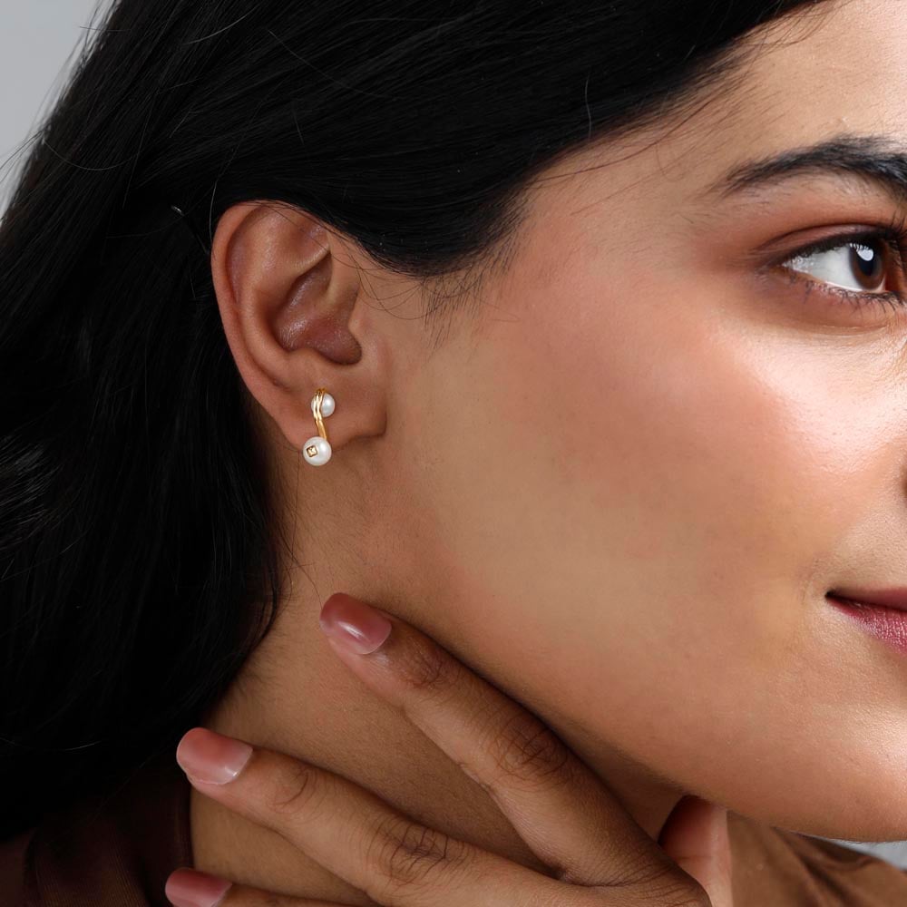 Flex Duo Pearl Earrings,,hi-res thumbnail 2