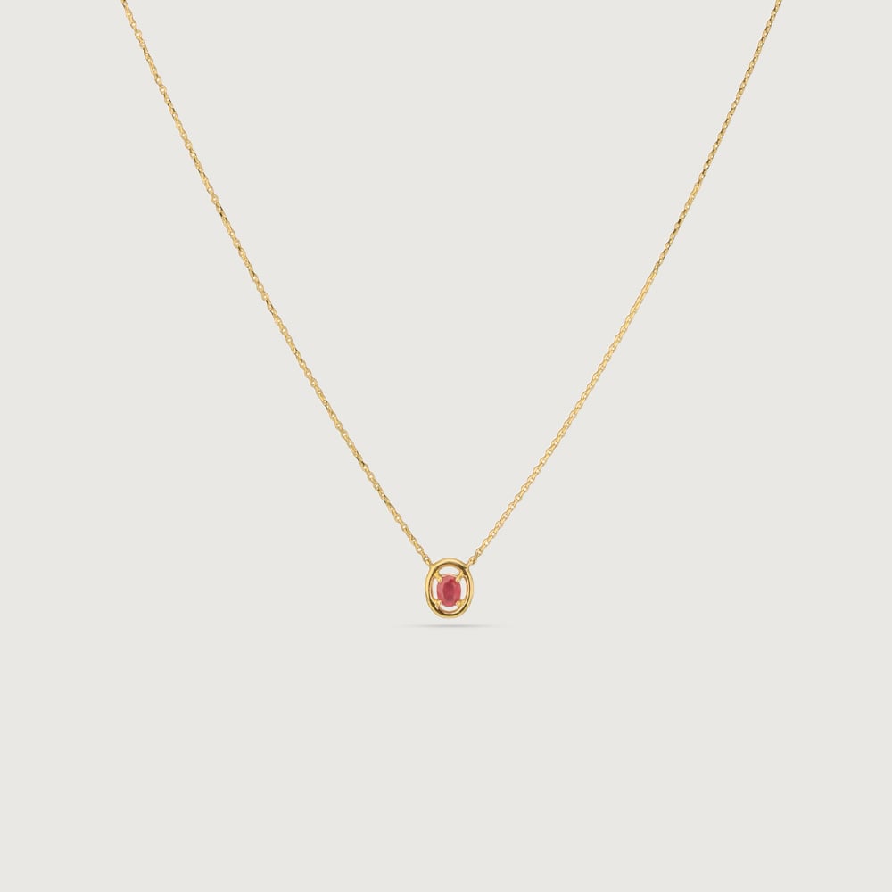 Vibrant Sleek Ruby Gold Necklace,,hi-res thumbnail 3