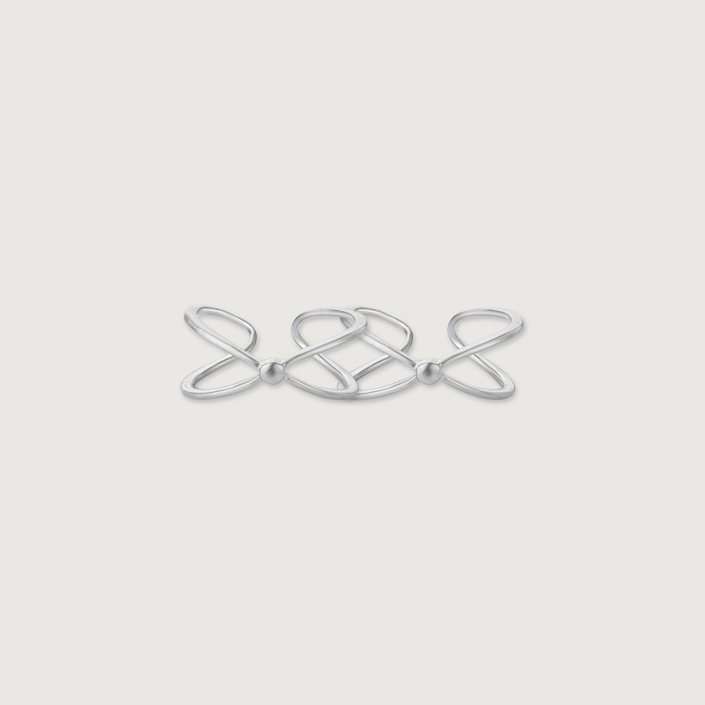 Modern Cross Silver Toe Rings,,hi-res thumbnail 3