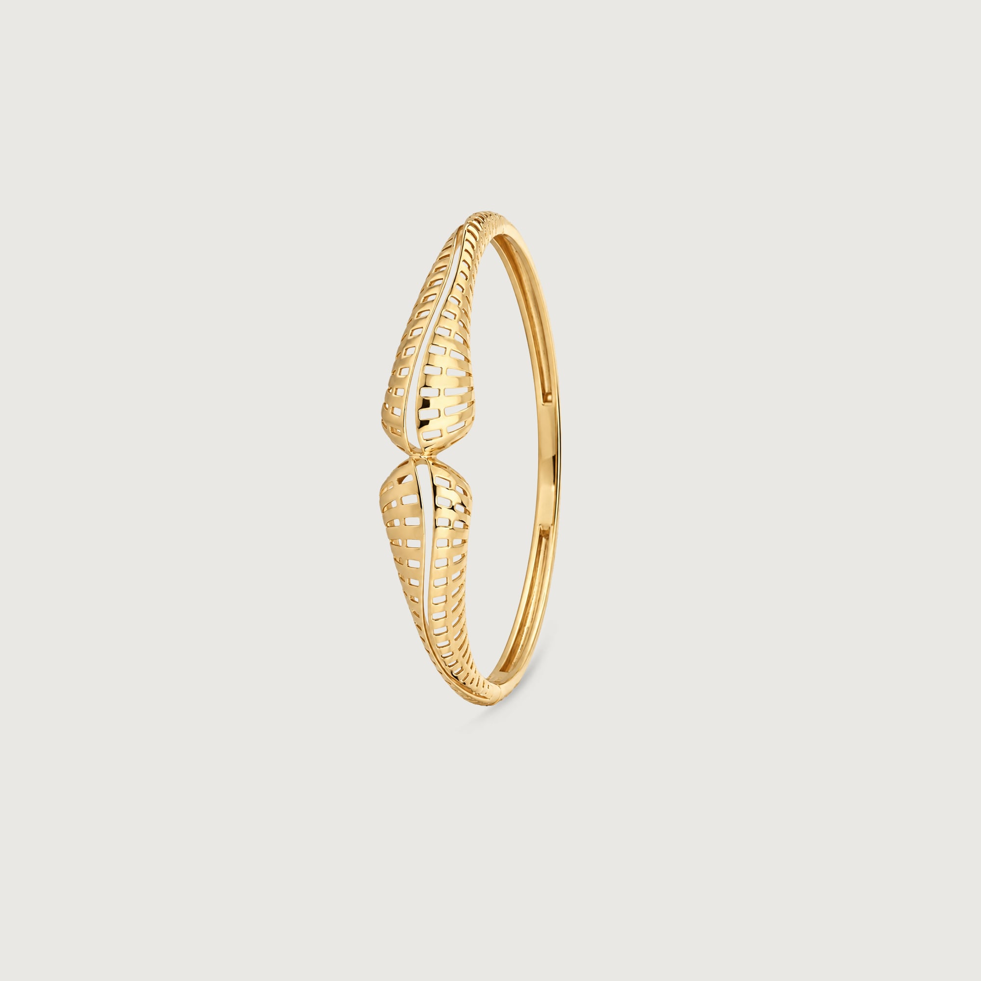 Graceful Leaf Gold Bangle,,hi-res thumbnail 4