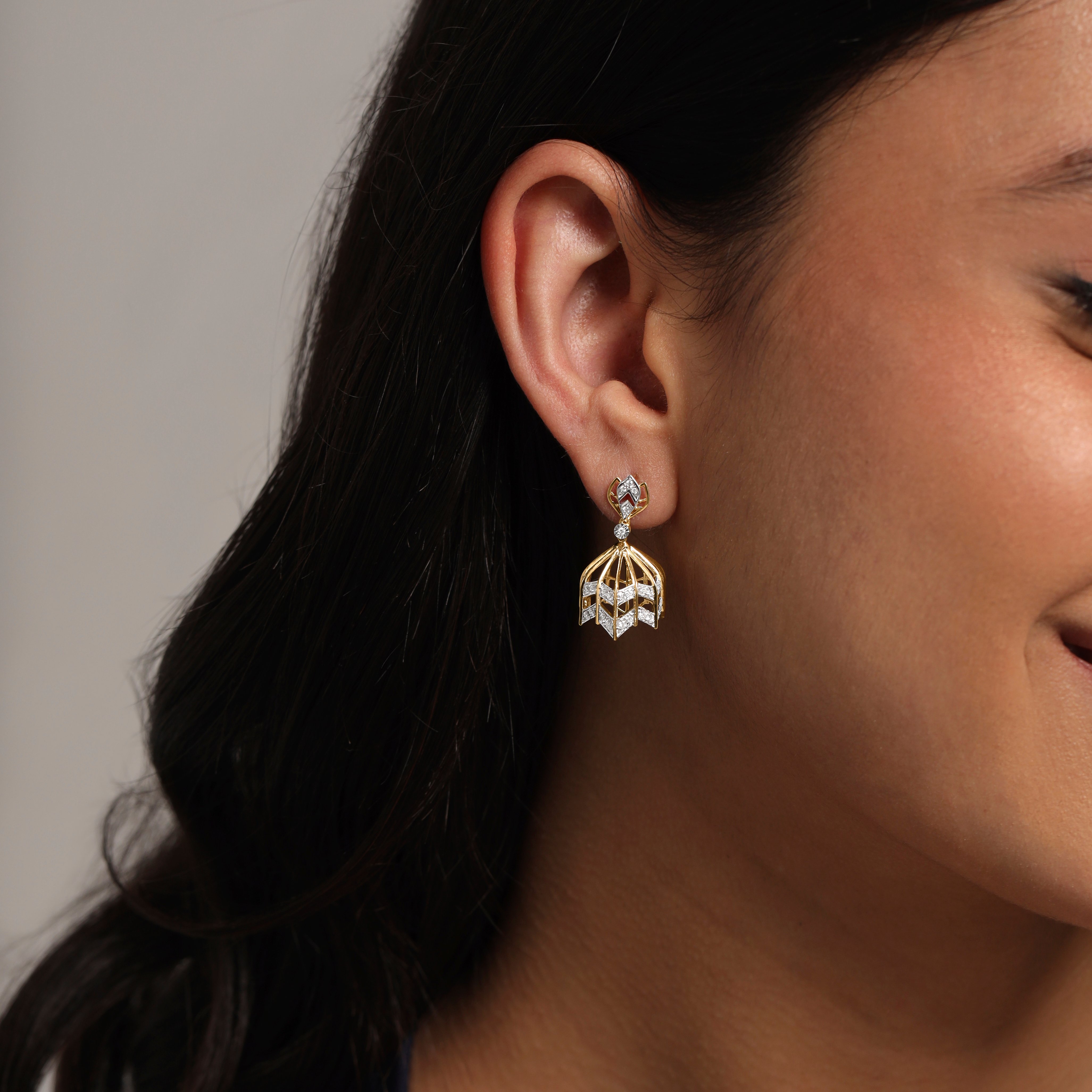 Chic Aura Diamond Jhumka,,hi-res thumbnail 2