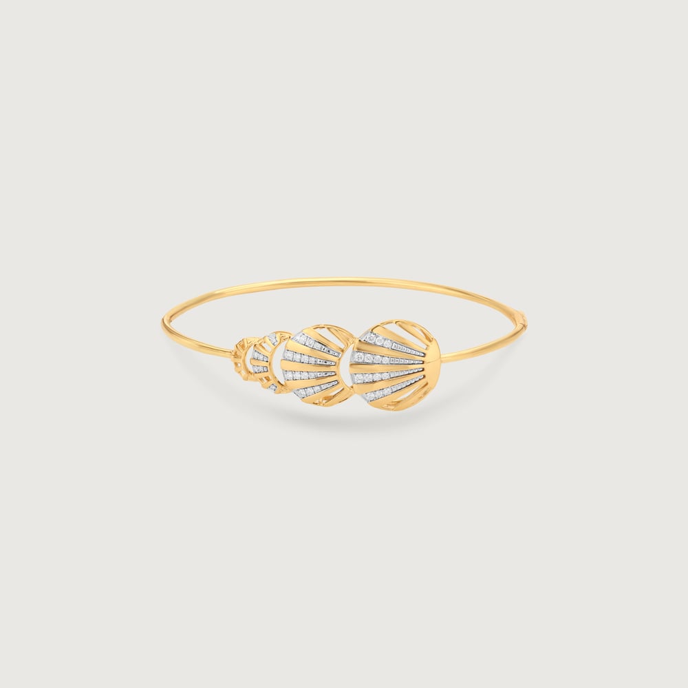 Radiant Shell Diamond Bangle,,hi-res thumbnail 3