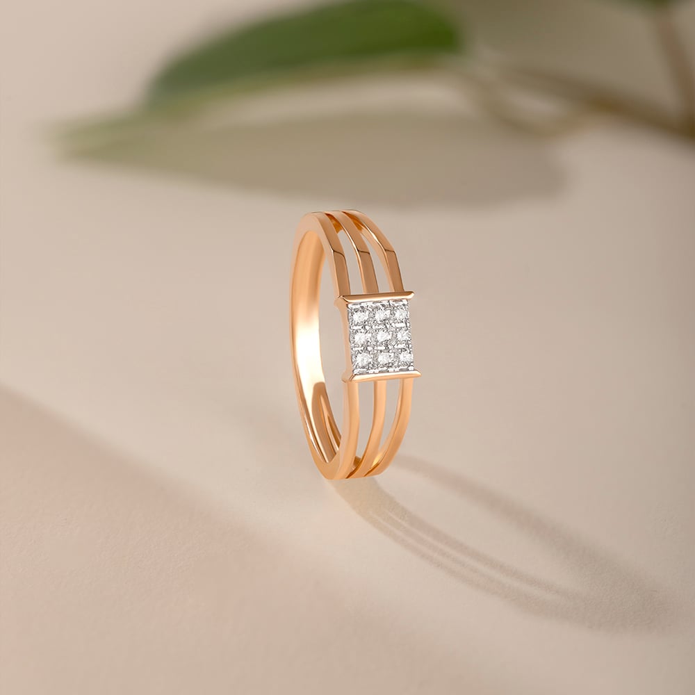 Clean Cuts Gold & Diamond Ring for Men,,hi-res thumbnail 1