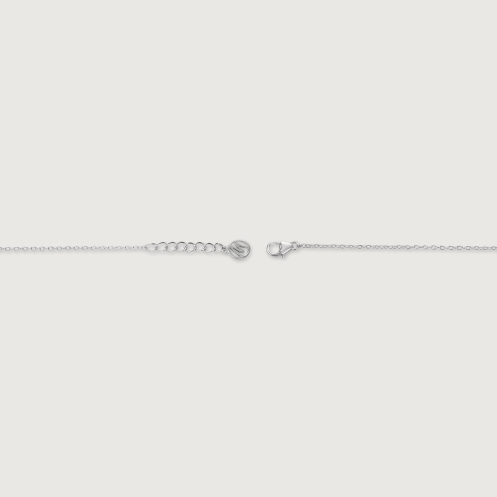 Soft Leafy Silver Anklet,,hi-res thumbnail 5