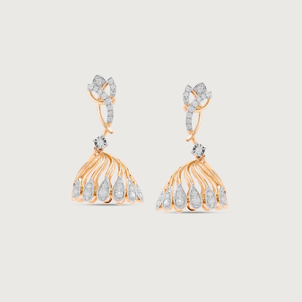 Sparkling Bloom Diamond Jhumka,,hi-res thumbnail 3