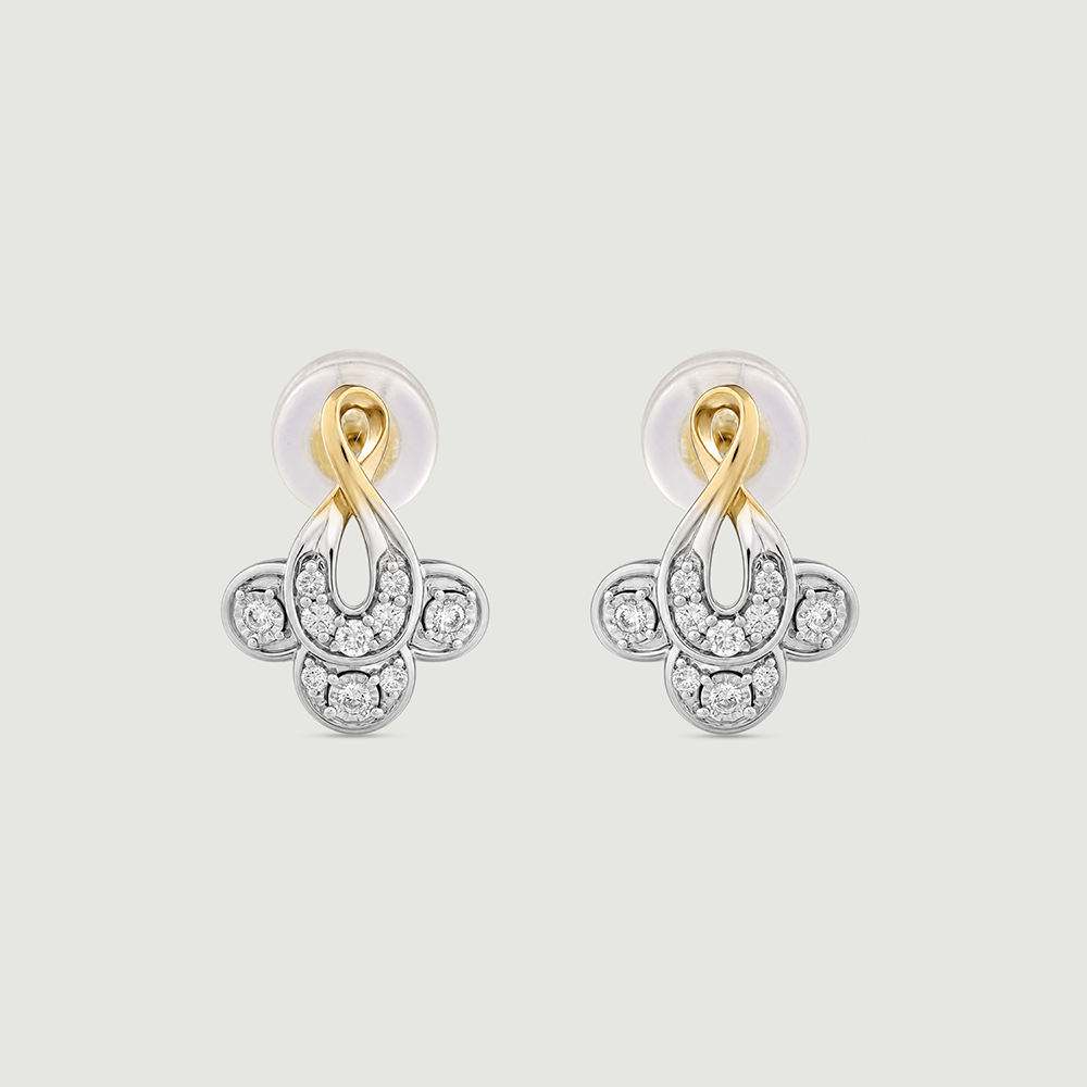 Charming Diya Diamond Stud Earrings,,hi-res thumbnail 3