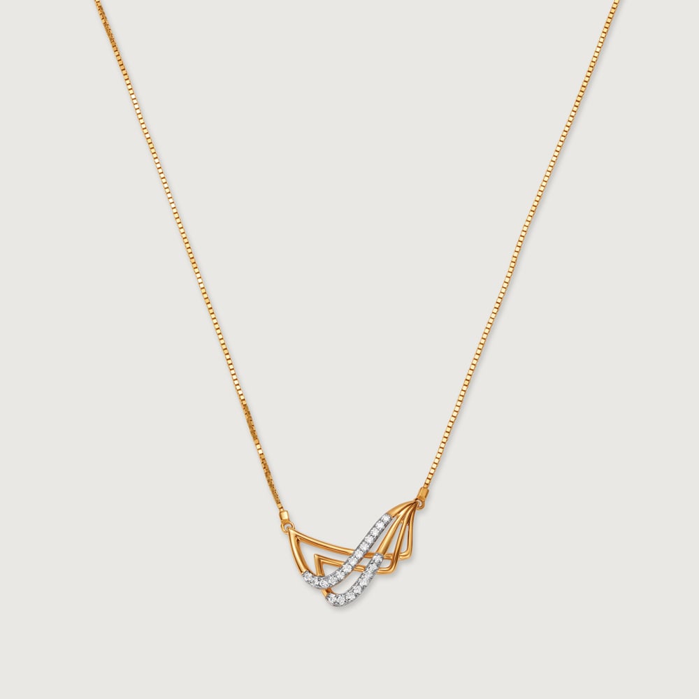 Oceans Rhythm 14 Kt Gold & Diamond Necklace,,hi-res thumbnail 3