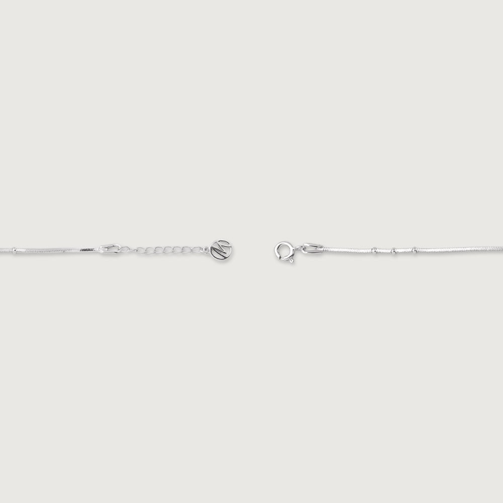 Sleek Drip Single Silver Anklet,,hi-res thumbnail 5