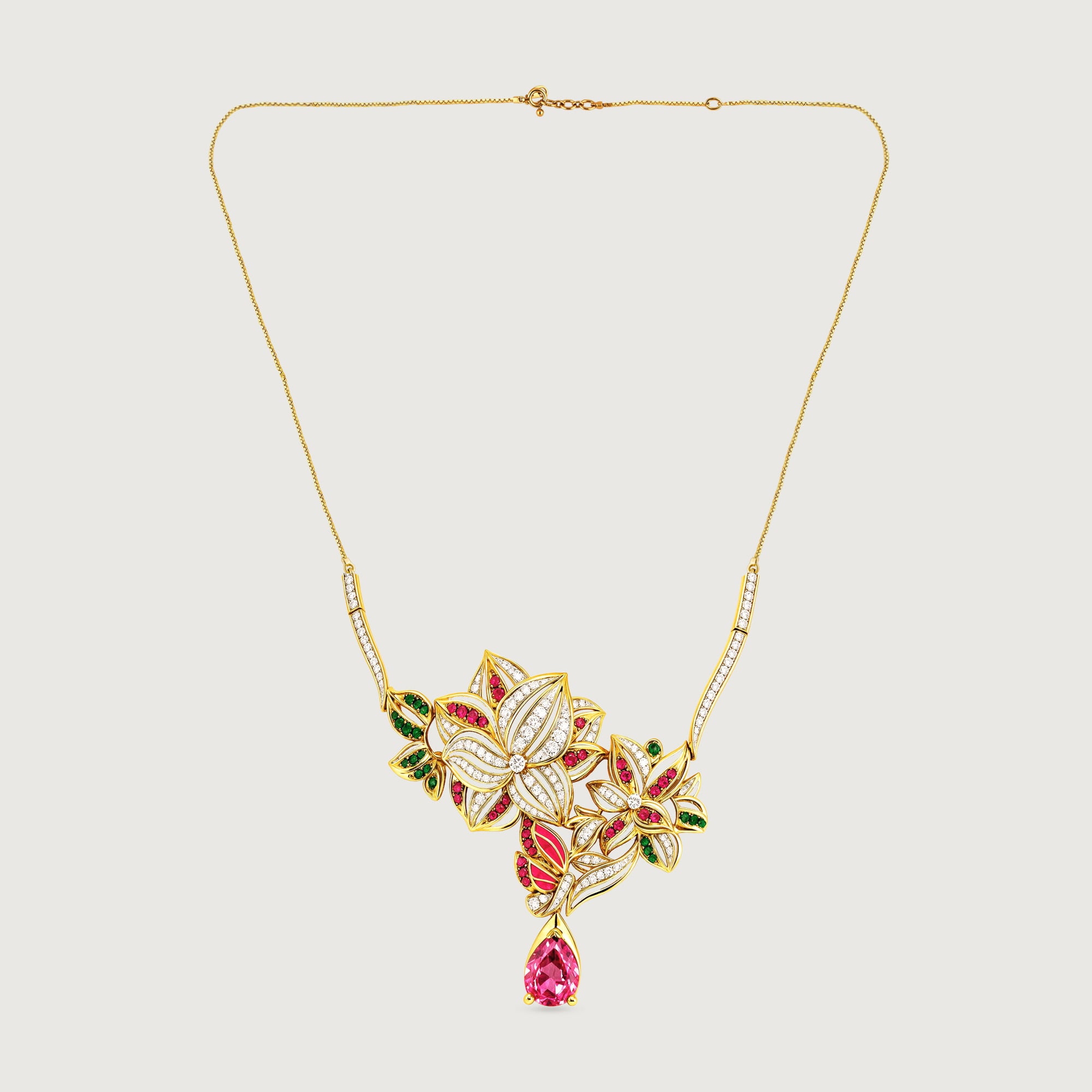 Vibrant Blossom Diamond Necklace,,hi-res thumbnail 4
