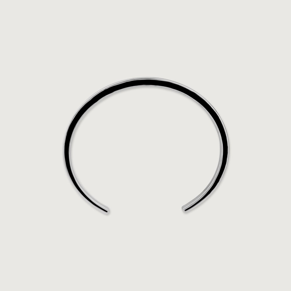Edgy Noir Silver Bangle,,hi-res thumbnail 5