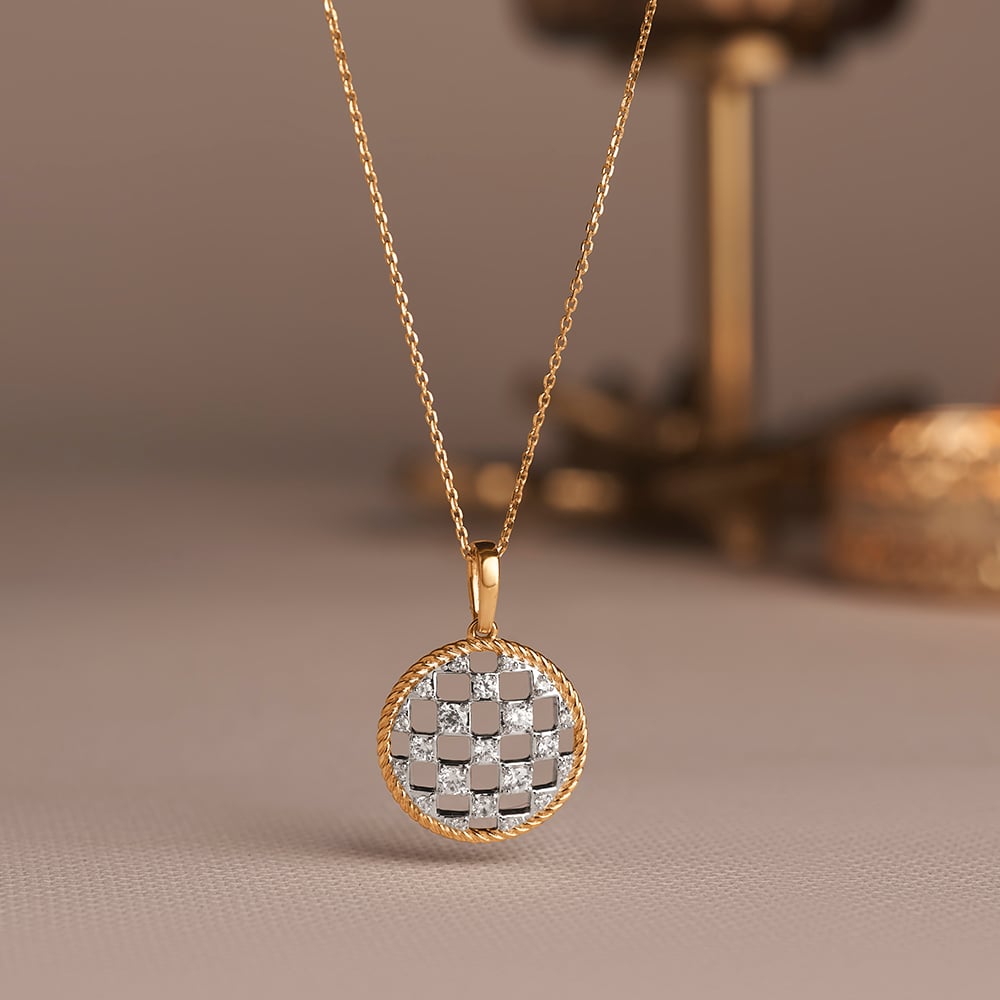 Bold Geometric Gold Pendant
