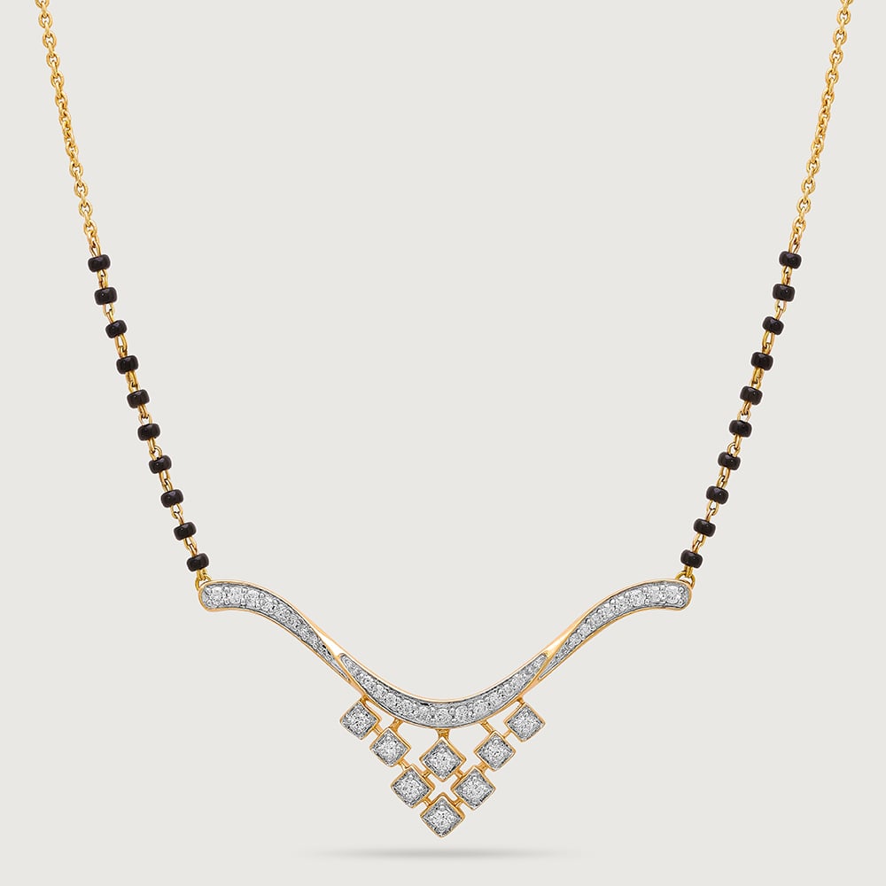 Lustrous Vows 18 Kt Gold and Diamond Mangalsutra,,hi-res thumbnail 3
