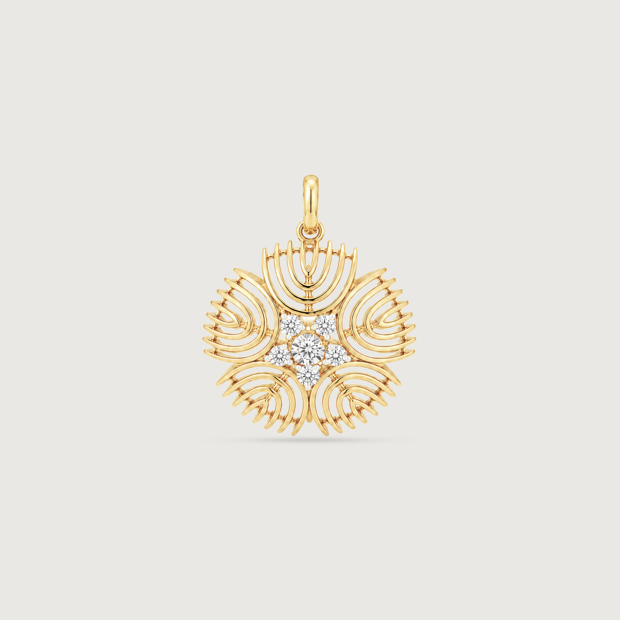 Sculpted Aura Diamond Pendant,,hi-res thumbnail 3