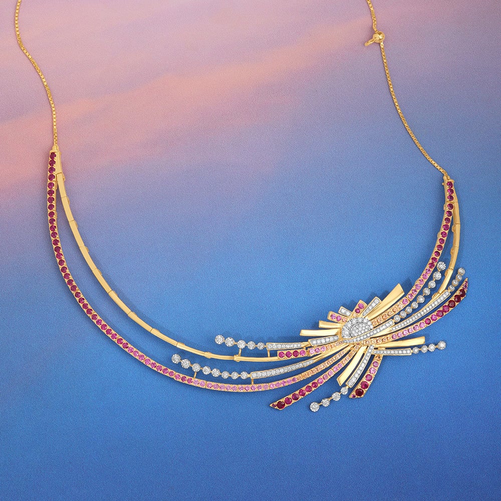 Sunset Radiance Diamond Necklace,,hi-res thumbnail 1