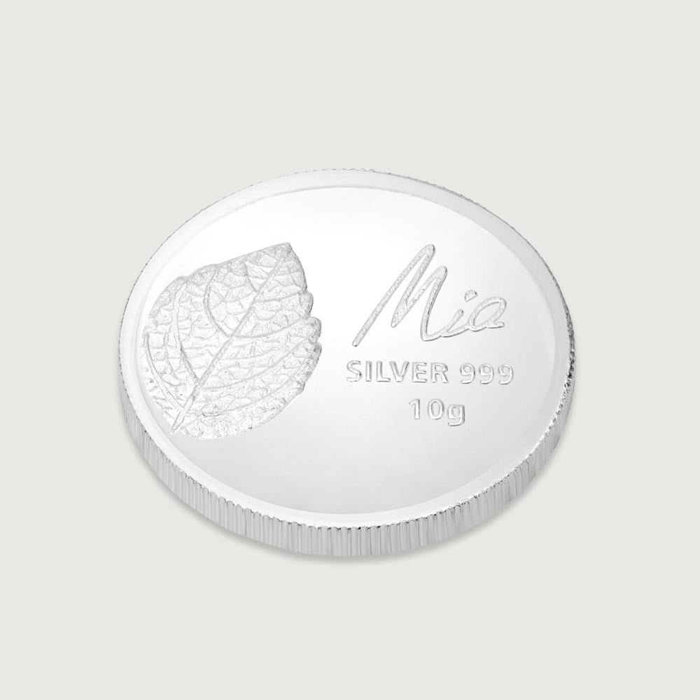 10 GM 999 Sacred Tulsi Leaf silver Coin,,hi-res thumbnail 2