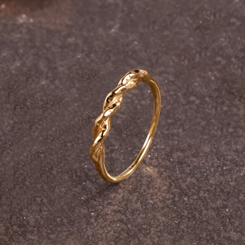 Braided Twist Gold Ring,,hi-res thumbnail 1