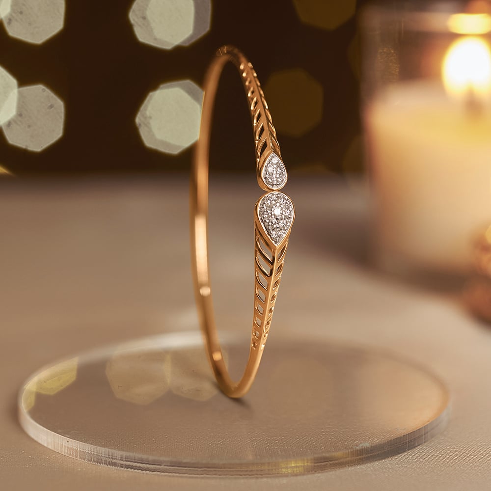 Elegant Diya Diamond Bangle
