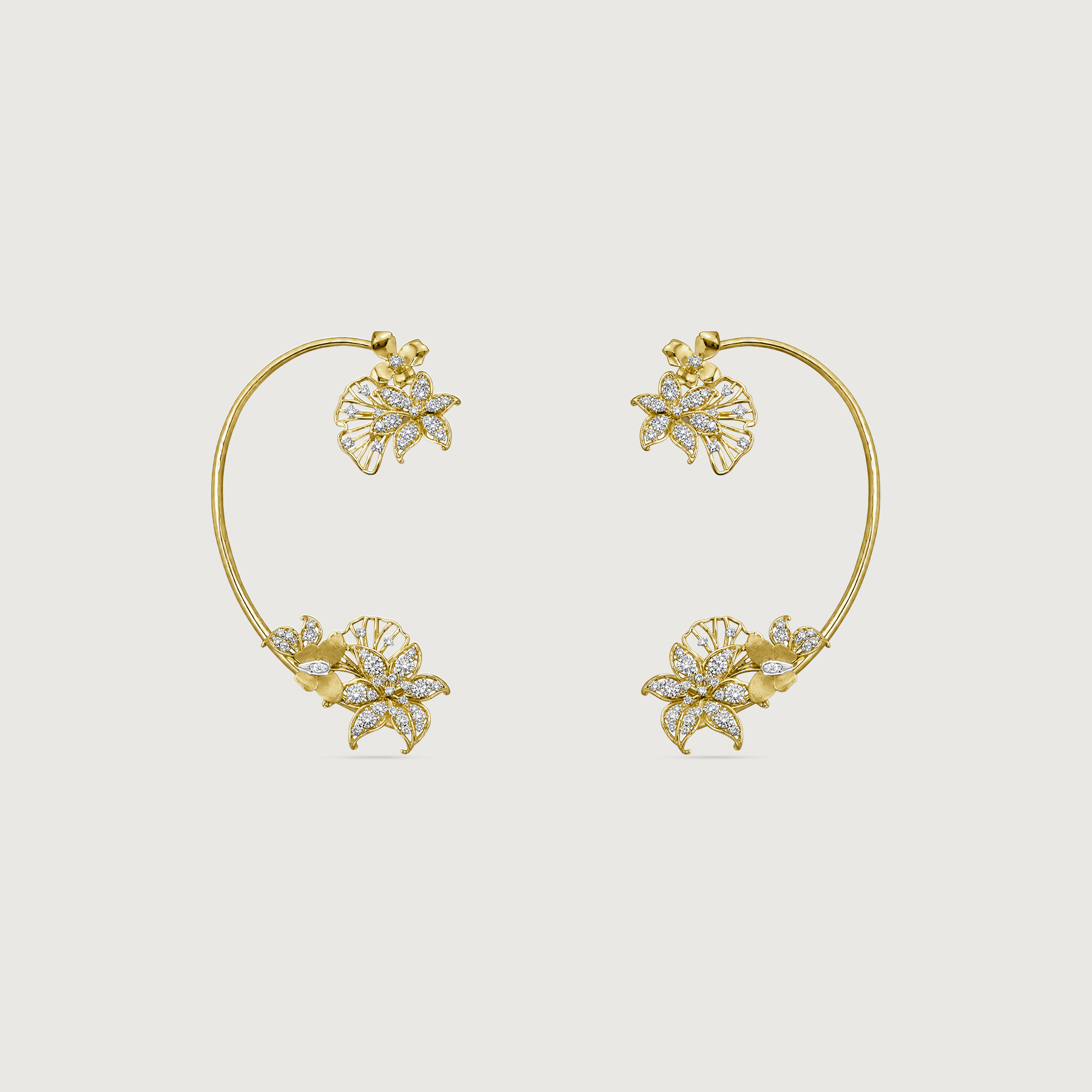 Blooming Whimsy Diamond Ear Cuff