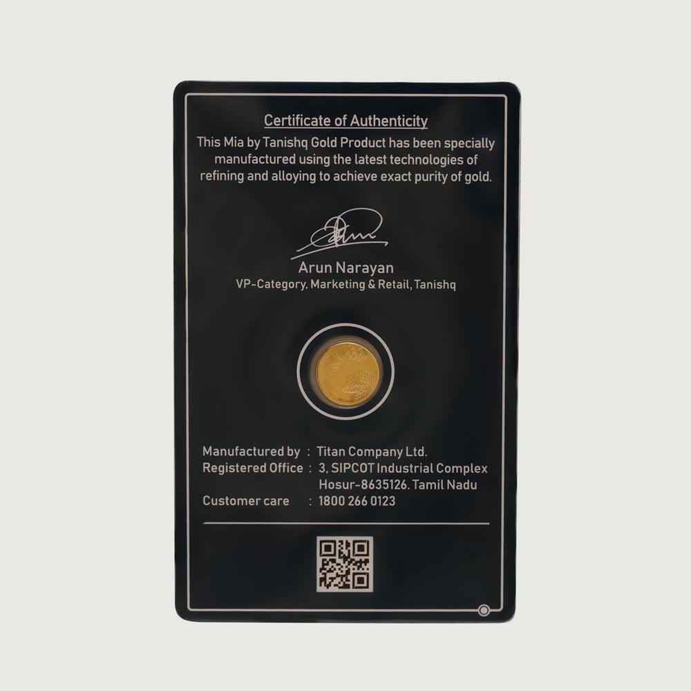 0.5 Gram 24 Karat Mango Leaf Gold Coin,,hi-res thumbnail 6