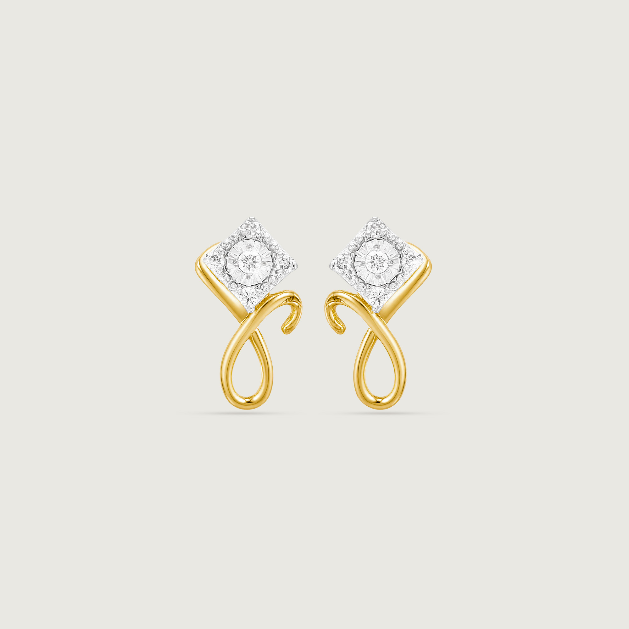 Fluid Frame Diamond Stud Earrings,,hi-res thumbnail 3