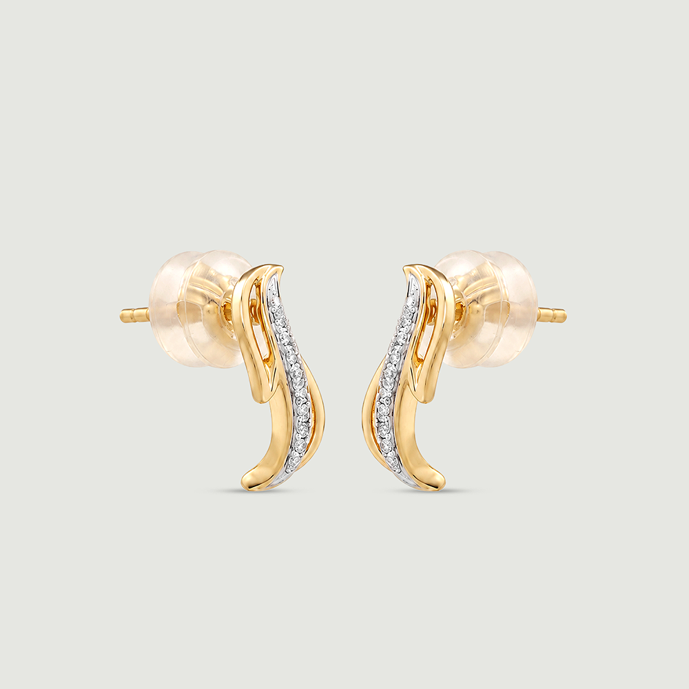 Sleek Flickering Diamond Stud Earrings,,hi-res thumbnail 5