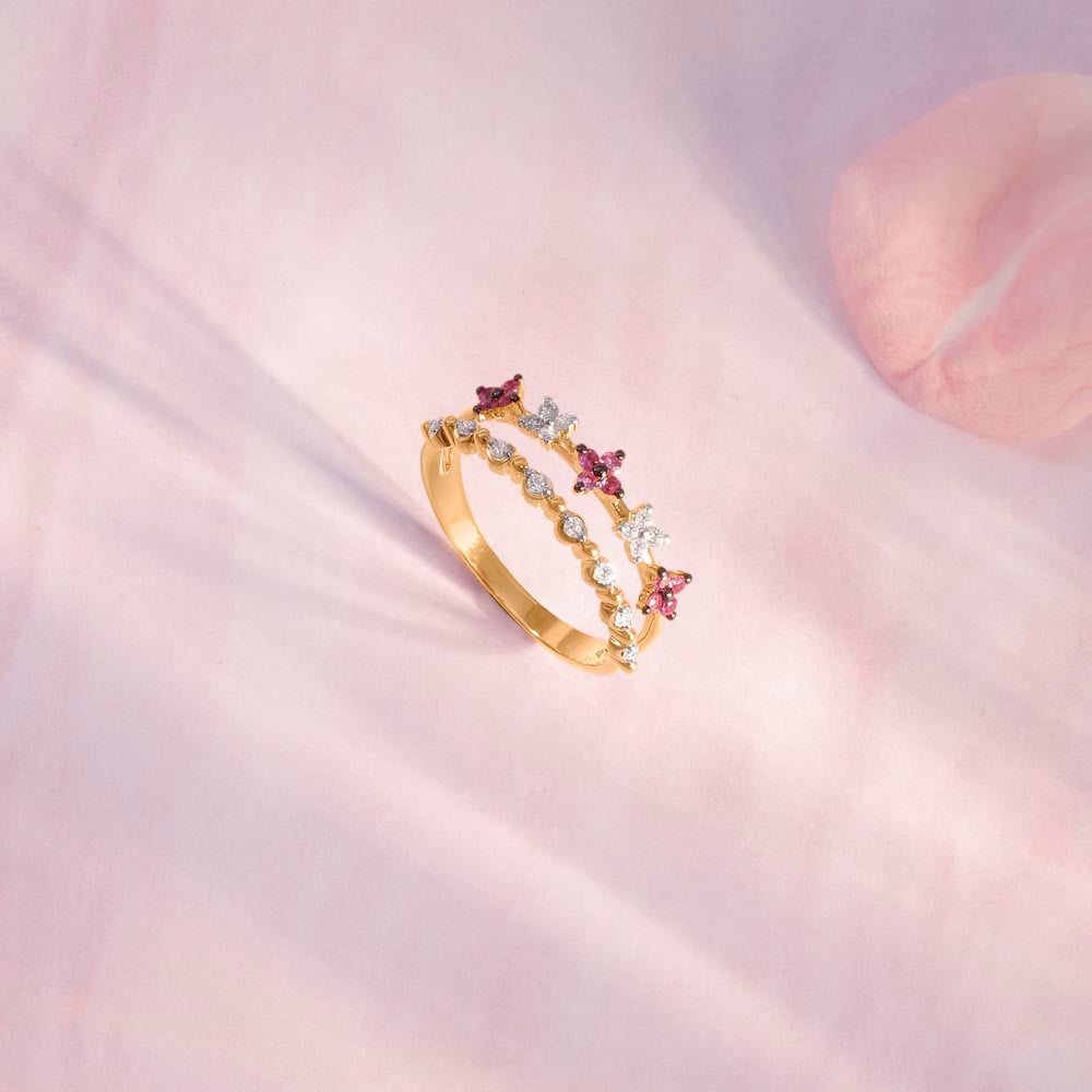 Rosette Rhythm Diamond Ring,,hi-res thumbnail 1