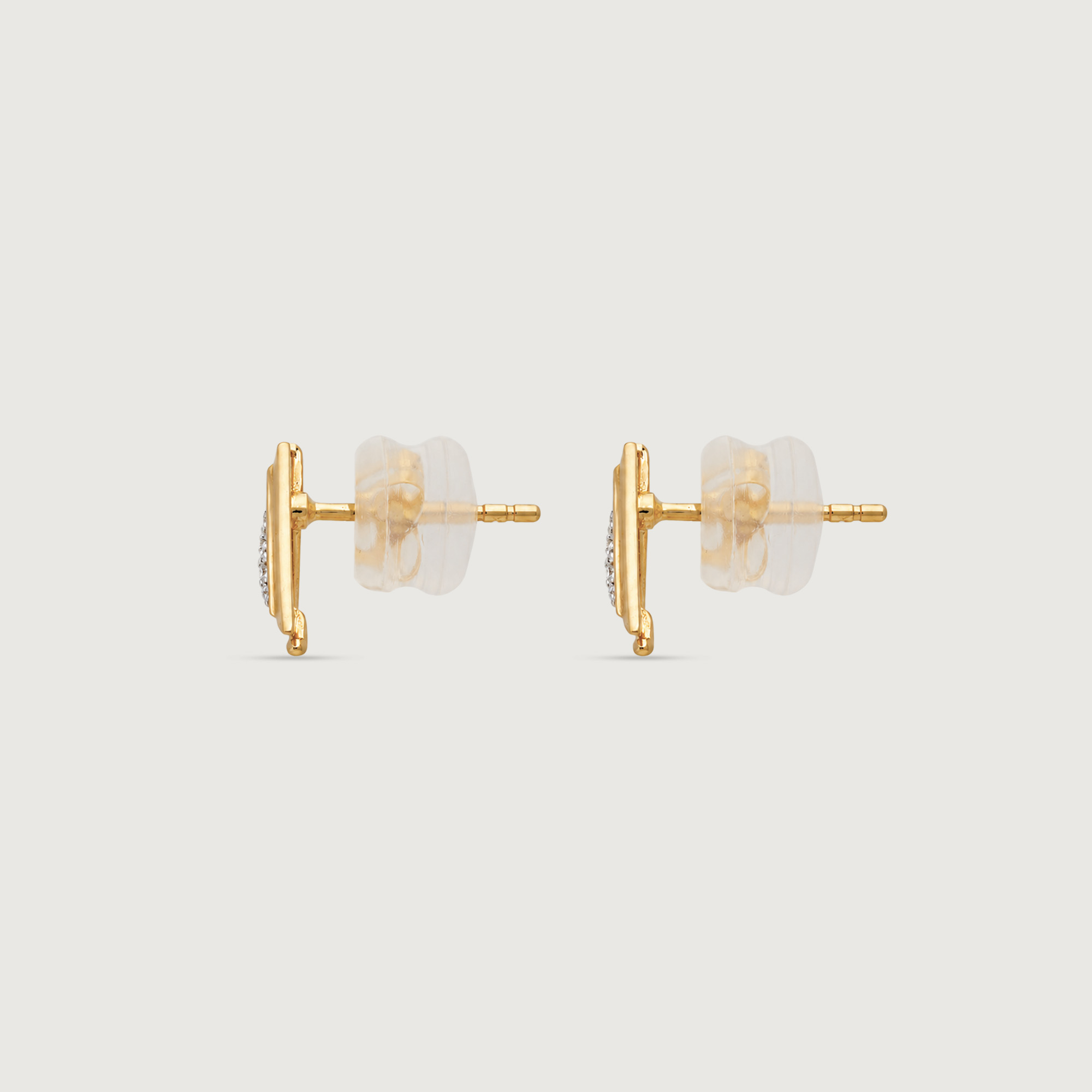Geometric Poise Diamond Stud Earrings,,hi-res thumbnail 4