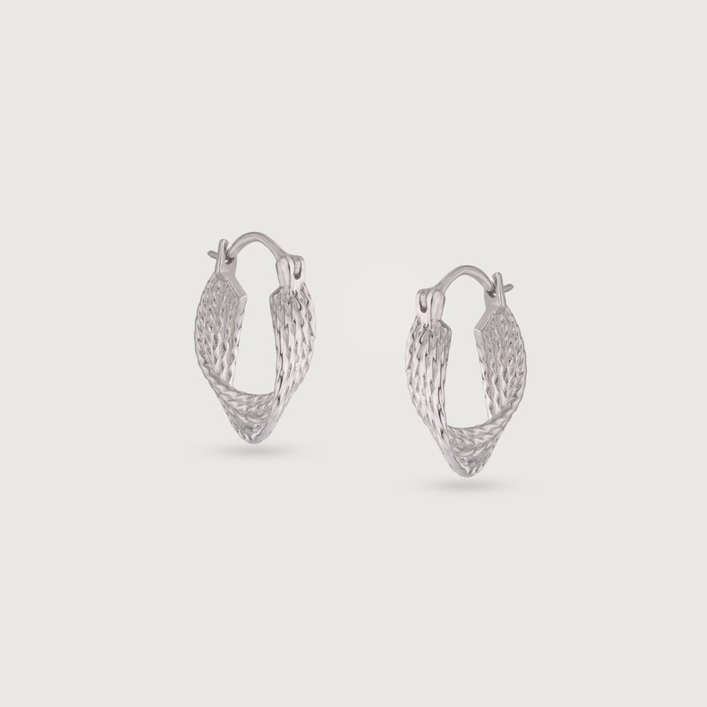 Groovy Twist Silver Earrings,,hi-res thumbnail 3