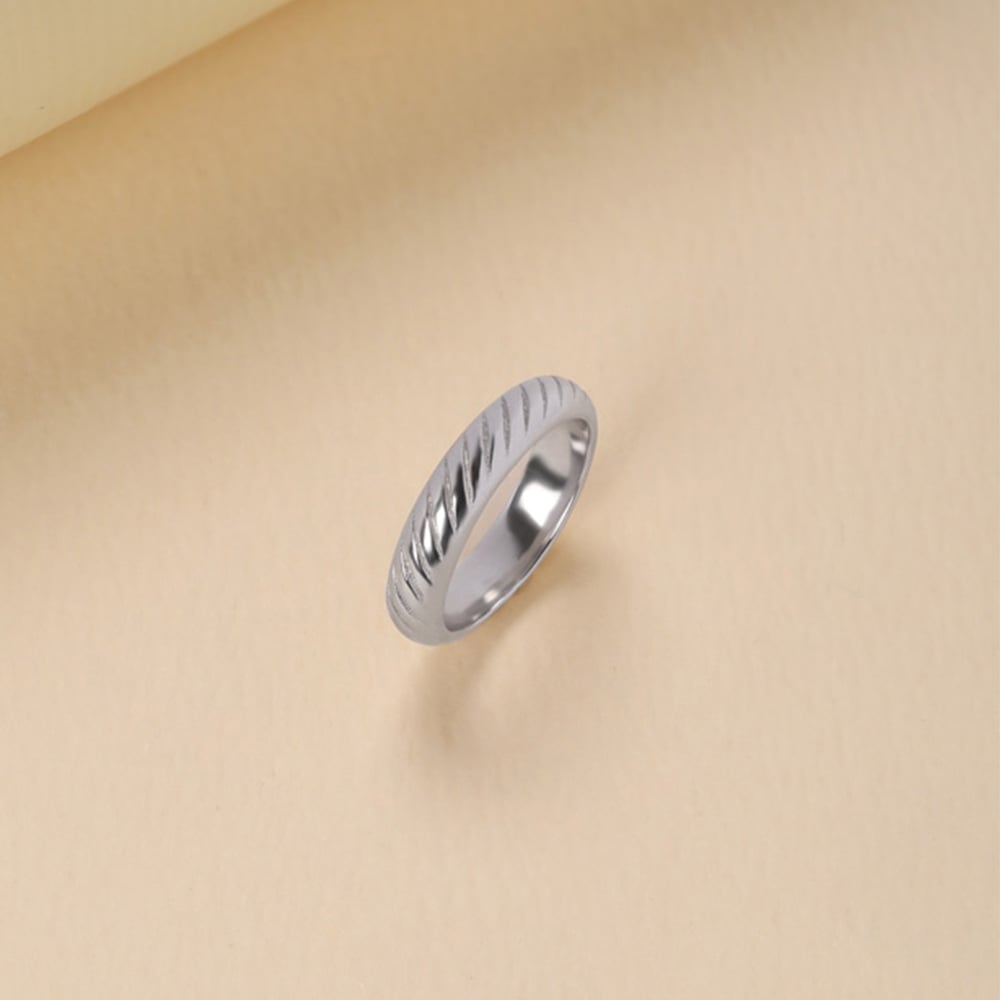 Swirly Sleek Silver Ring
