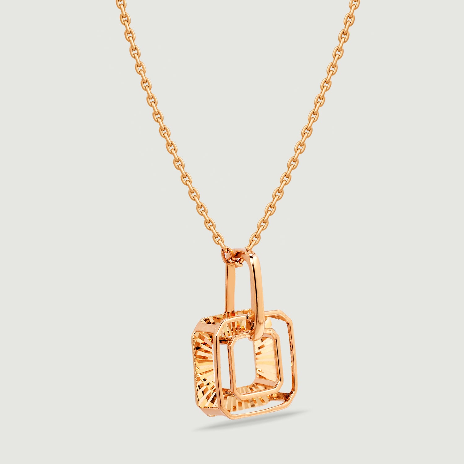 Sleek Radiant Gold Pendant,,hi-res thumbnail 3