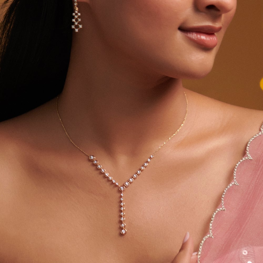 Festive Radiance Diamond Necklace,,hi-res thumbnail 2
