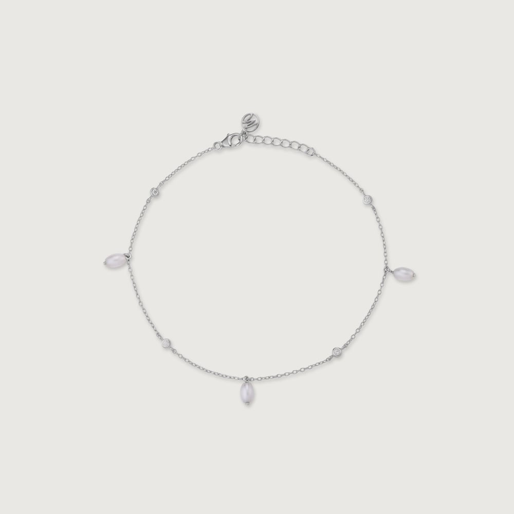 Dreamy Dangle Silver Anklet,,hi-res thumbnail 3