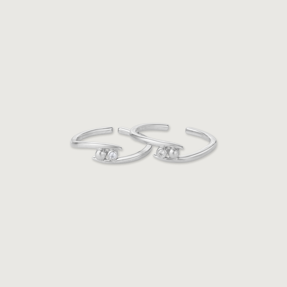 Sleek Charm Silver Toe Ring,,hi-res thumbnail 3