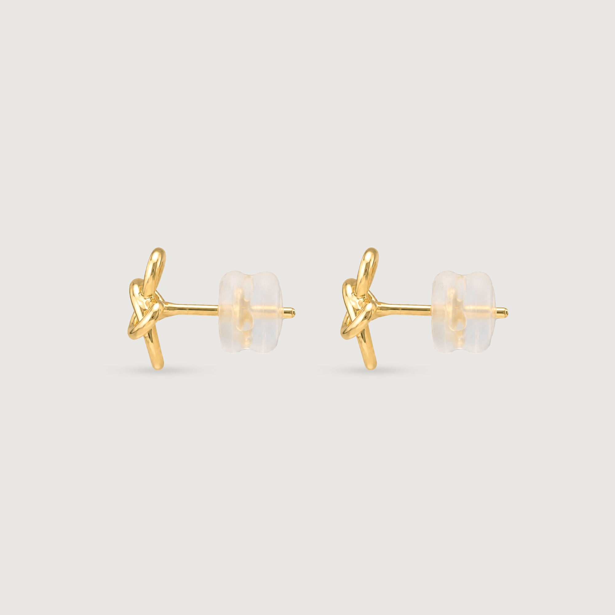 Infinite Flow Gold Stud Earrings,,hi-res thumbnail 4