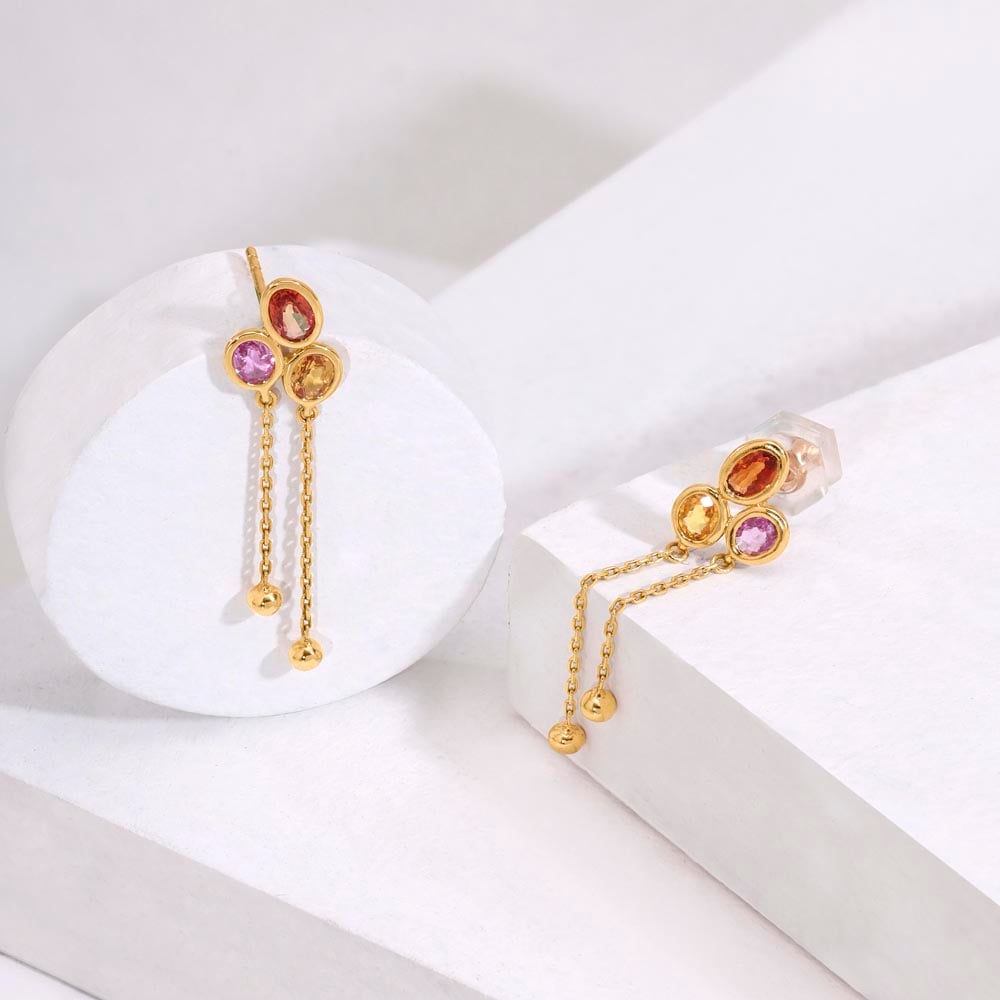Playful Charm Sapphire Drop Earrings,,hi-res thumbnail 1