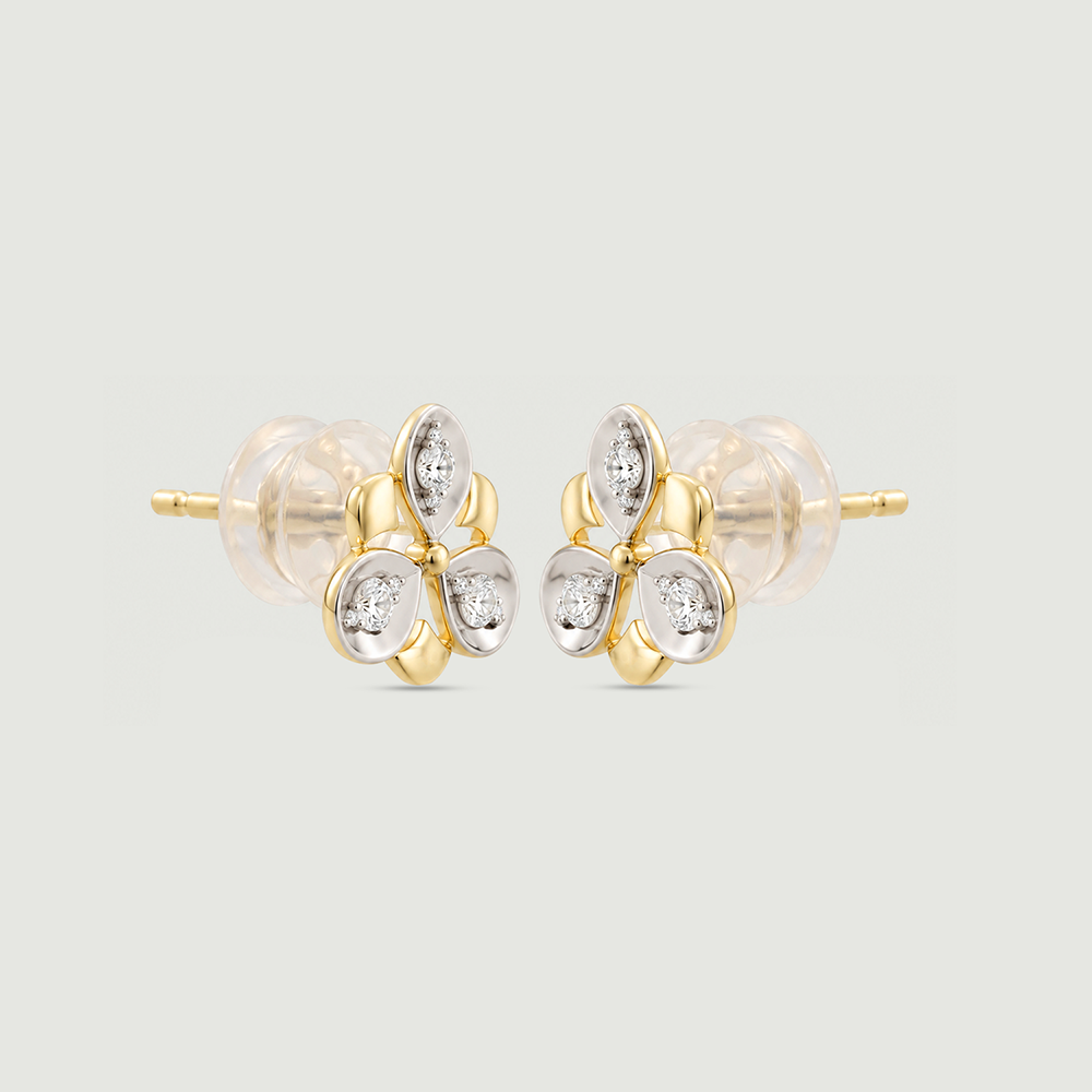 Twinkling Trio Diamond Stud Earrings,,hi-res thumbnail 5