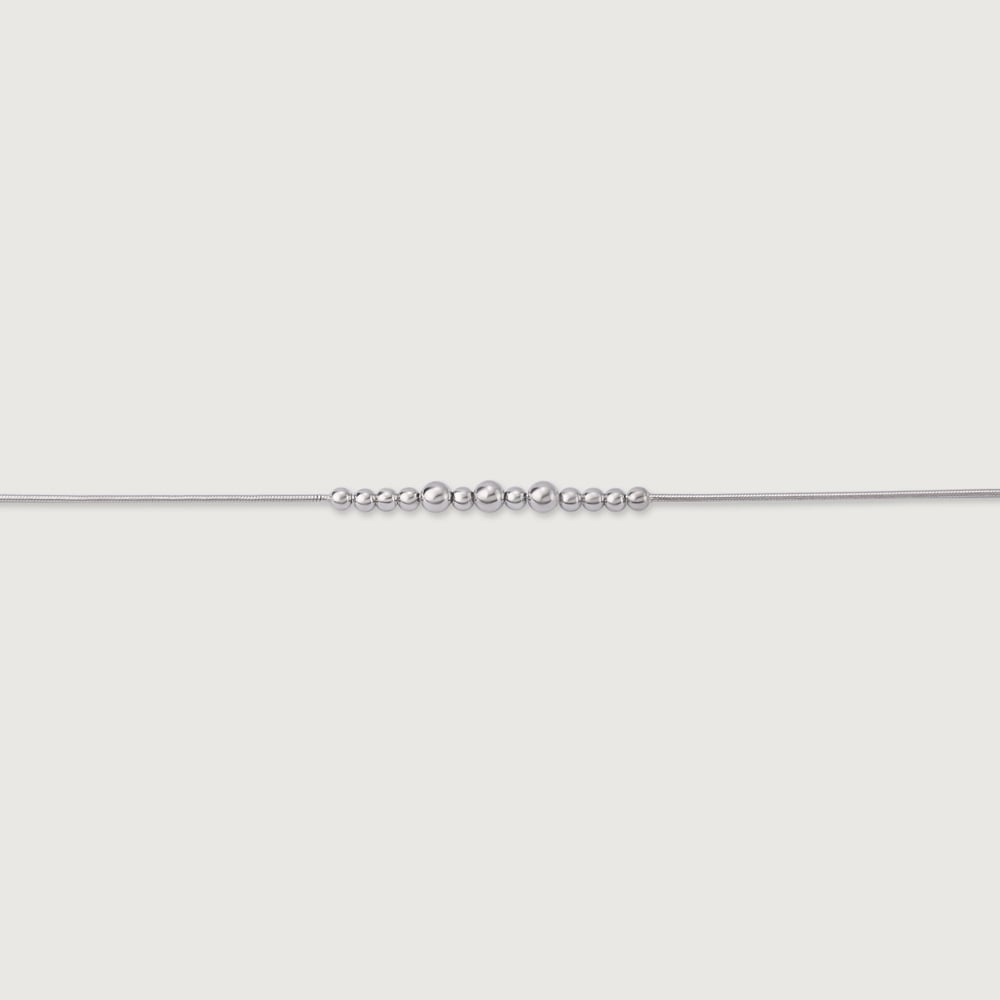 Bead Bomb Single Silver Anklet,,hi-res thumbnail 4