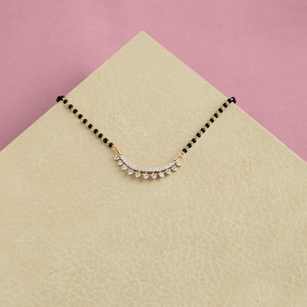 Brilliance Arc Gold and Diamond Mangalsutra,,hi-res thumbnail 1