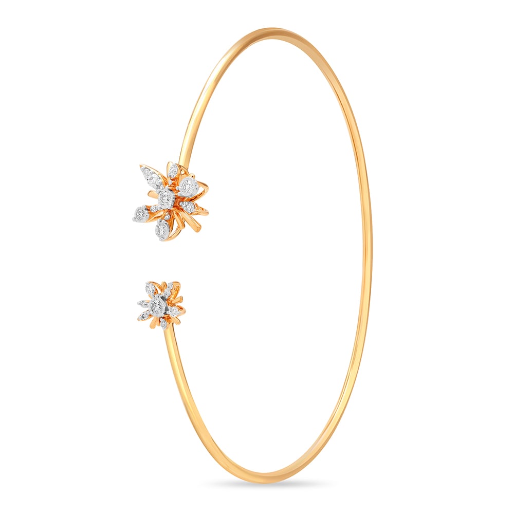 14kt Yellow Gold Blooming Diamond Bangle,,hi-res thumbnail 1