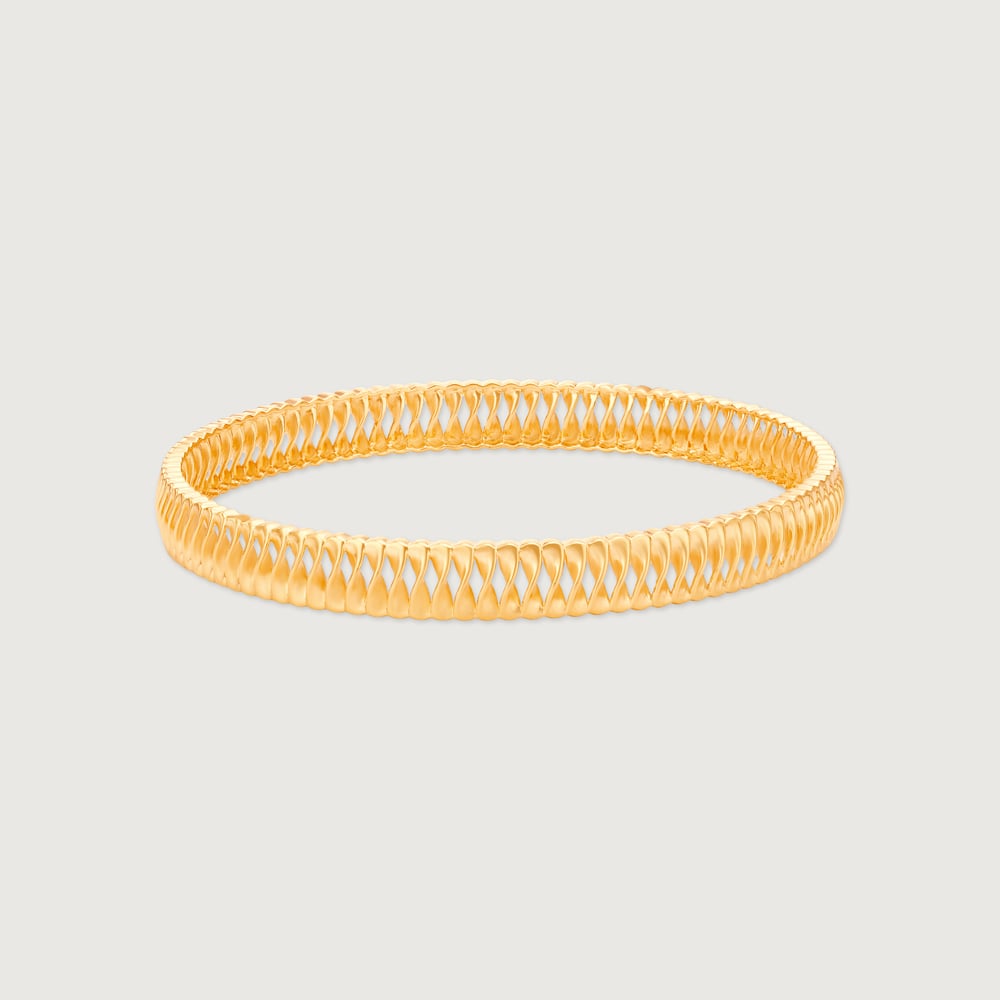 Radiant Textured Gold Bangle,,hi-res thumbnail 3
